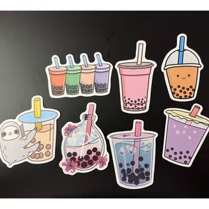 Bubble Tea assorted stickers - 12pcs